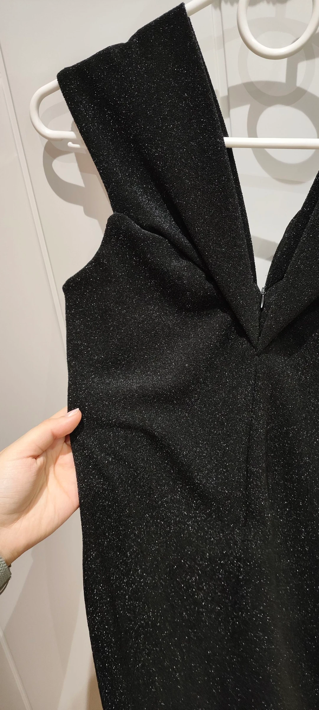 Vestido negro glitter fiesta – Italy – talla única elegante – photo 4